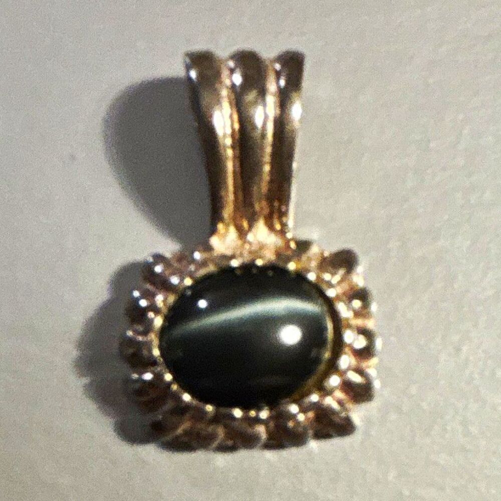 Sterling Silver 925 Oval Black Onyx Bezel-Set Pendant with Decorative Setting